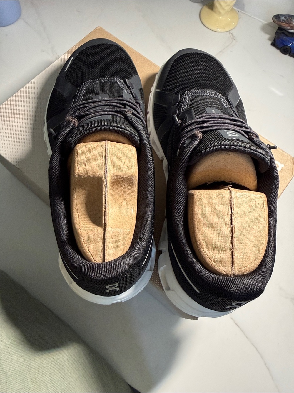 On Running Men's Black & White Cloud-Style Athletic Sneakers - Picture 6 of 6